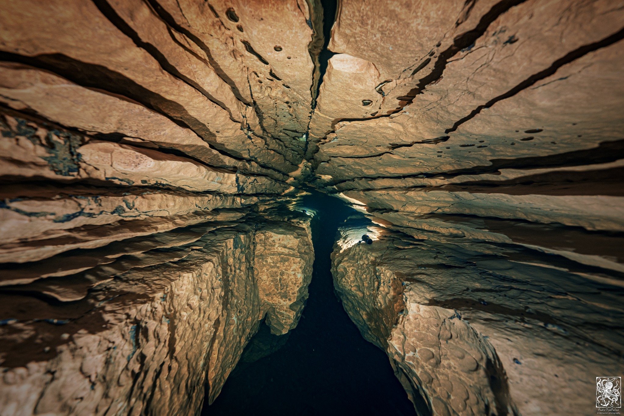 Formation calcaire à l'entrée de la grotte de Bèze