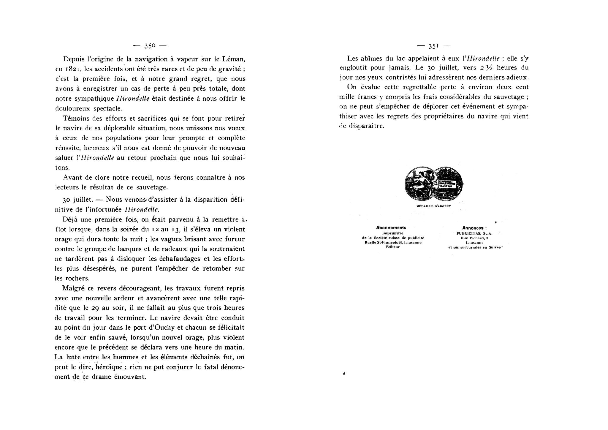 Revue historique Vaudoise 1922